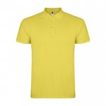 Polo de hombre de algodón punto piqué de hombre 200 g/m2 Roly Direct Star color amarillo oscuro segunda vista