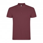 Polo de hombre de algodón punto piqué de hombre 200 g/m2 Roly Direct Star color caoba segunda vista
