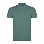 Polo de hombre de algodón punto piqué de hombre 200 g/m2 Roly Direct Star color verde claro segunda vista