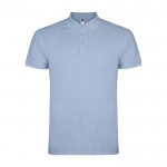 Polo de hombre de algodón punto piqué de hombre 200 g/m2 Roly Direct Star color azul desteñido segunda vista