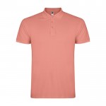 Polo de hombre de algodón punto piqué de hombre 200 g/m2 Roly Direct Star color marrón anaranjado segunda vista