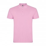 Polo de hombre de algodón punto piqué de hombre 200 g/m2 Roly Direct Star color rosa claro segunda vista