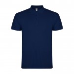 Polo de hombre de algodón punto piqué de hombre 200 g/m2 Roly Direct Star color azul marino segunda vista