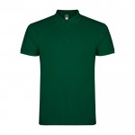 Polo de hombre de algodón punto piqué de hombre 200 g/m2 Roly Direct Star color verde botella segunda vista