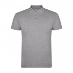 Polo de hombre de algodón punto piqué de hombre 200 g/m2 Roly Direct Star color gris claro segunda vista