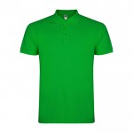 Polo de hombre de algodón punto piqué de hombre 200 g/m2 Roly Direct Star color verde bosque segunda vista