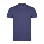 Polo de hombre de algodón punto piqué de hombre 200 g/m2 Roly Direct Star color azul vaquero segunda vista