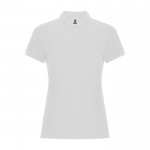 Polo de algodón y poliéster para mujer slim Roly Direct Pegaso Premium color blanco segunda vista