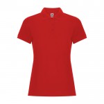 Polo de algodón y poliéster para mujer slim Roly Direct Pegaso Premium color rojo segunda vista