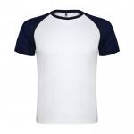 Camiseta sport de poliéster en doble color 140 g/m2 Roly Direct Indianapolis color blanco segunda vista