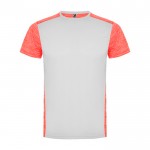 Camiseta técnica de manga corta en poliéster 135 g/m2 Roly Direct Zolder color coral segunda vista