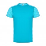 Camiseta técnica de manga corta en poliéster 135 g/m2 Roly Direct Zolder color turquesa segunda vista