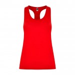 Camiseta técnica slim de tirantes con elastano 160 g/m2 Roly Direct Aida color rojo segunda vista