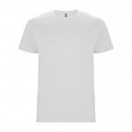 Camiseta de algodón de manga corta 190 g/m2 Roly Direct Stafford color blanco segunda vista
