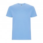 Camiseta de algodón de manga corta 190 g/m2 Roly Direct Stafford color azul claro segunda vista