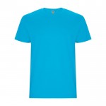 Camiseta de algodón de manga corta 190 g/m2 Roly Direct Stafford color turquesa segunda vista