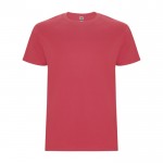 Camiseta de algodón de manga corta 190 g/m2 Roly Direct Stafford color rojo desaturado segunda vista
