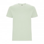 Camiseta de algodón de manga corta 190 g/m2 Roly Direct Stafford color verde suave segunda vista
