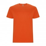 Camiseta de algodón de manga corta 190 g/m2 Roly Direct Stafford color naranja segunda vista