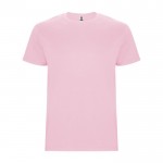 Camiseta de algodón de manga corta 190 g/m2 Roly Direct Stafford color rosa claro segunda vista