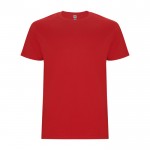 Camiseta de algodón de manga corta 190 g/m2 Roly Direct Stafford color rojo segunda vista