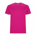 Camiseta de algodón de manga corta 190 g/m2 Roly Direct Stafford color rosa segunda vista