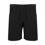 Pantalón deportivo corto de poliéster 140 g/m2 Roly Direct Dortmund color negro segunda vista