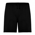 Pantalón corto unisex con cintura elástica 200 g/m2 Roly Direct Sport color negro segunda vista
