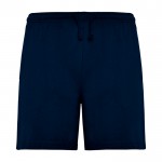 Pantalón corto unisex con cintura elástica 200 g/m2 Roly Direct Sport color azul marino segunda vista