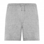 Pantalón corto unisex con cintura elástica 200 g/m2 Roly Direct Sport color gris claro segunda vista