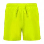 Bañador de poliéster con dos bolsillos laterales 100 g/m2 Roly Direct Aqua color amarillo fluorescente segunda vista