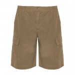 Bermuda corta laboral de algodón y poliéster 200 g/m2 Roly Armour color camel segunda vista