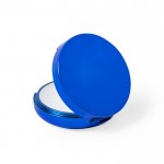 Bálsamo labial en estuche redondo de colores brillantes con espejo color azul tercera vista
