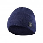 Gorro de punto en poliéster RPET con dobladillo en frontal segunda vista