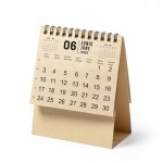 Calendario de sobremesa 2025 de cartón reciclado y anillas vista tercera