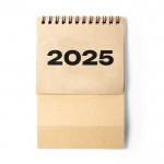 Calendario de sobremesa 2025 de cartón reciclado y anillas vista segunda