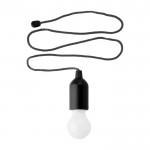 Bombilla LED personalizable de colores con cuerda colgante a juego color negro primera vista