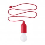 Bombilla LED personalizable de colores con cuerda colgante a juego color rojo primera vista
