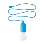 Bombilla LED personalizable de colores con cuerda colgante a juego color azul claro primera vista