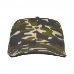Gorra de algodón de 6 paneles con cierre de velcro trasero color naranja segunda vista