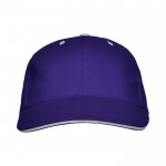 Gorra de algodón de 6 paneles con cierre de velcro trasero color naranja segunda vista