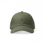 Gorra estilo casual con 6 paneles y ojales metálicos laterales color marrón grisáceo segunda vista