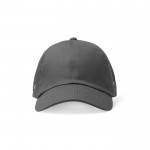 Gorra estilo casual con 6 paneles y ojales metálicos laterales color marrón grisáceo segunda vista