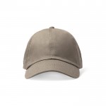 Gorra estilo casual con 6 paneles y ojales metálicos laterales color marrón grisáceo segunda vista