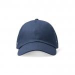 Gorra estilo casual con 6 paneles y ojales metálicos laterales color marrón grisáceo segunda vista