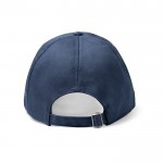 Gorra estilo casual con 6 paneles y ojales metálicos laterales color marrón grisáceo vista detalle 1