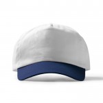 Gorra de 5 paneles de algodón con orificios de ventilación 170 g/m2 color azul segunda vista