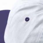 Gorra de 5 paneles de algodón con orificios de ventilación 170 g/m2 color blanco vista detalle 2