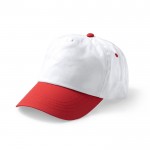 Gorra de 5 paneles de algodón con orificios de ventilación 170 g/m2 color blanco primera vista de uso
