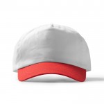 Gorra de 5 paneles de algodón con orificios de ventilación 170 g/m2 color marrón grisáceo segunda vista